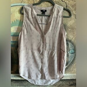 PAIGE Silk Pink Crescent Moon Blouse